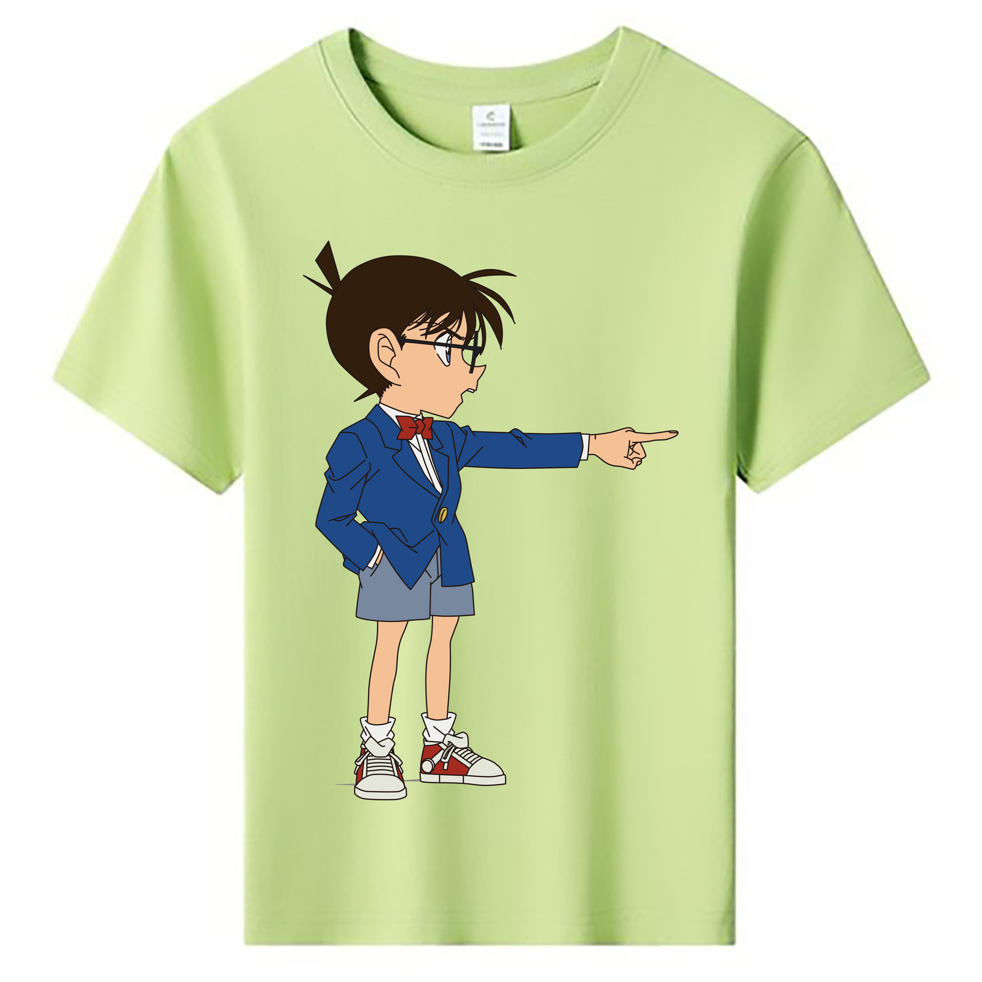 （画像用） 名探偵コナン 江戸川 コナン Detective Conan Conan Edogawa 綿100％キッズTシャツ（フロントプリント）